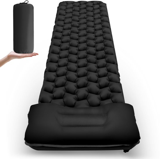 Ibenzoa® Ultralichte Opblaasbare Campingmat met Kussen en Waterdichte Eigenschappen voor Outdoor Avonturen