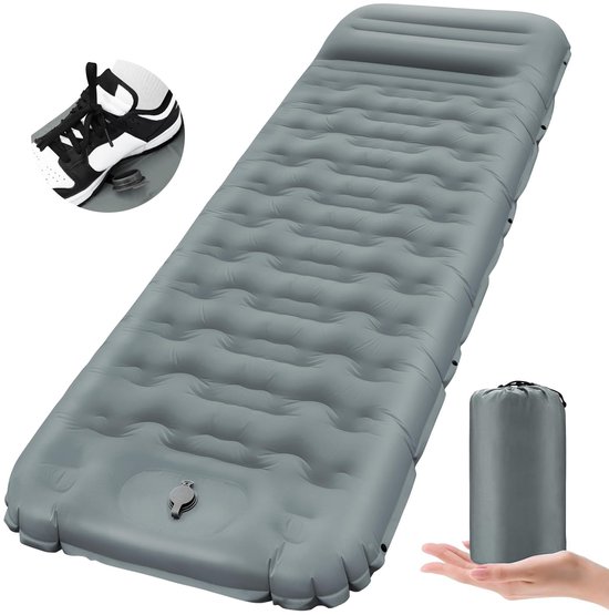 Ibenzoa® Zelfopblazende Slaapmat Met Voetpomp - Dikke, Lichtgewicht en Compacte Outdoor Matras