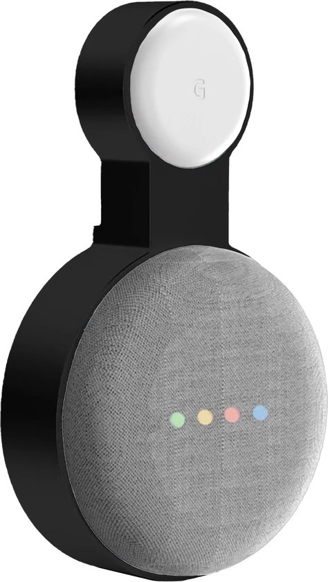 Ibley Houder voor Google Nest Mini zwart - Luidsprekerstandaard - Nest Mini wandhouder stopcontact van Ibley