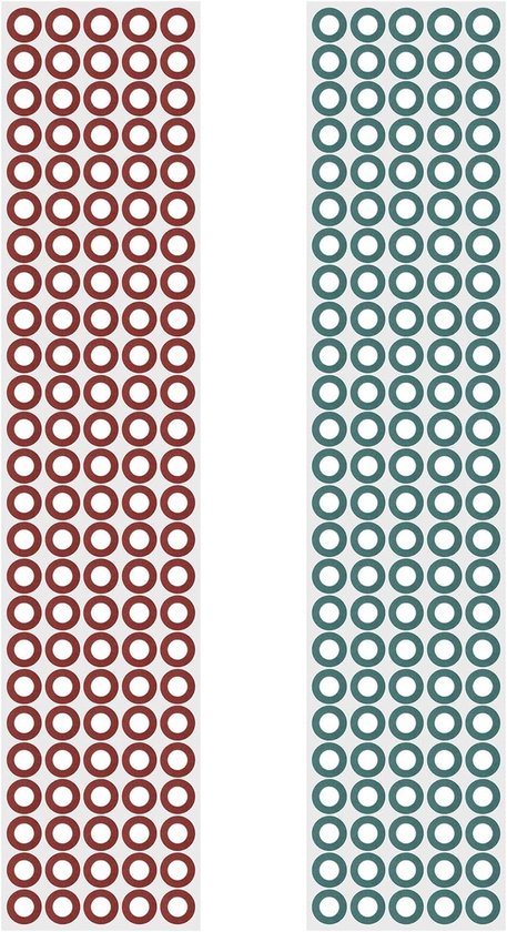 idea 250Pcs 18650 Lithium Batterij Isolator Ringen Holle Papier Pad Elektrische Isolatie Ring Zelfklevende Kartonnen Sticker Rood & Groen