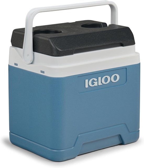 IGLOO 24L Koelbox – Passieve Koelbox Zonder Stroom – Lichtgewicht en Stevig – Met Handgreep – Voor Camping, Picknick, Werk en Outdoor – Blauw