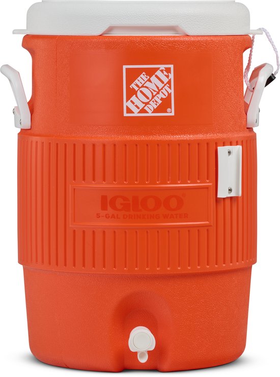 Igloo 5 Gallon Seat Top - Drankdispenser / drankkoeler - 18 Liter - Oranje van Merkloos