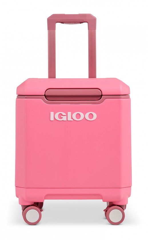 Igloo Tag-A-Long Too Spinner Koelbox - Draaibare wielen - Uitschuifbare handgreep - Roze van Merkloos