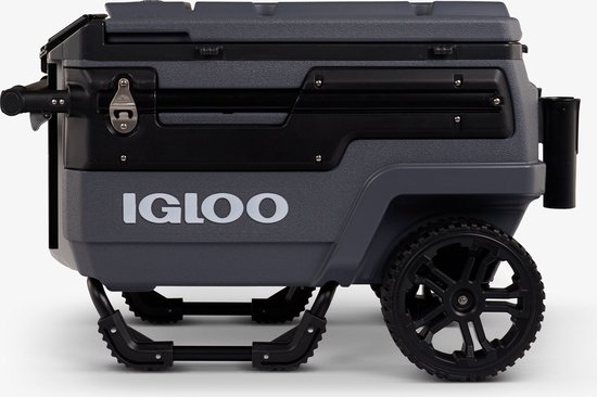 Igloo - Trailmate journey - premium passieve koelbox - met wielen - 66 liter -kleur grijs -zwart van Igloo