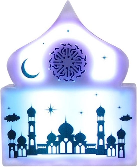 Igoods Quran Speaker - LED Quran Speaker - Quran speaker met App - Bluetooth - Plug-in - Afstandsbediening - Wit van Igoods