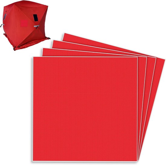 Ijs Shelter Patch Kit - Tent Reparatie Tape - Tent Repareren - Zelfklevend Ontwerp - 33 x 33 cm - Rood