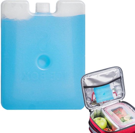 IJsblok voor koeler - Lunchbox koud blok - Maaltijden koel houden - Herbruikbaar en herbriesbaar - 250 ml - Blauw