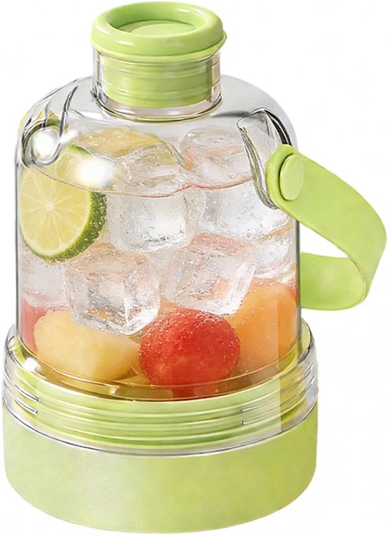 IJsfles, 400 ml, siliconen vorm met eenvoudige release, contactloze ijsgenerator, voor zomer, reizen, thuis, outdoor, , picknick, camping, kantoor, fitnessstudio, sport