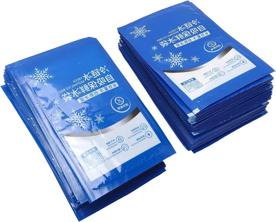 Ijspakken - Koeltas Packs - Voedsel Koel Houden - Herbruikbaar en Langdurig - 100 stuks - Wit