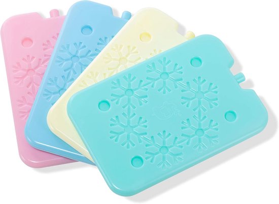 Ijspakket Lunchbox - Koel element - Eten Koel Houden - BPA-vrij Food Grade - Set van 4 - Macaron Kleur