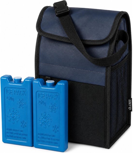 Impression Koeltas Eira - blauw - lunchpakket / drankjes - 5 liter - incl 2x koelelement