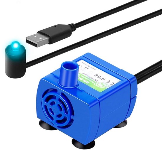 IMstore - Submersible Pump - Pet Fountain - Super Quiet - Ash - Low Energy Consumption - Veilig voor huisdieren - Compact formaat van Merkloos