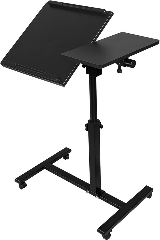 In hoogte verstelbare laptoptafel met wielen voor bank en bed van Merkloos
