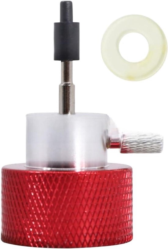 Inbouw ASA Inflatie Adapter - Gas Fitting Connector - Zwembad Opblazen - Geïntegreerde Ontkoppelingsklep - 493 mm Hoogte - Zwart