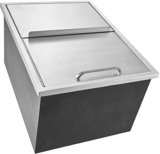 Inbouwkoelbox, 61 X 45 X 33 Cm (L X B X H), Roestvrijstalen Koelbox, 40,9 Qt CommerciëLe Ijsbox met Schuifdeksel, Aftapplug voor Wijn En Bier In De Buitenkeuken van Merkloos