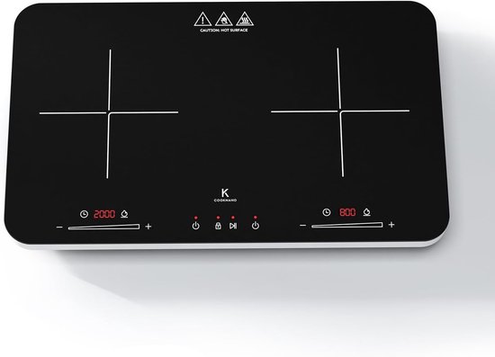 Inductiekookplaat - Zwart - 2 Platen - Draagbare Inductiekookplaat met Timer - Voor Thuisgebruik