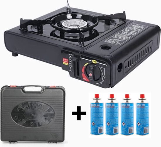 Industrieel campingkooktoestel premium incl. draagkoffer 1-vlammig gasfornuis - voor pannen van 12-26 cm 1500004232