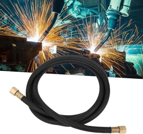 Inert Gas Slang voor Argon, CO2 en Stikstof - 1/4 Inch Slang met Messing Aansluitingen (2m) voor Professioneel Gebruik van Merkloos