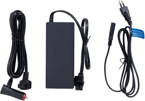 INFFLOW 45L Compressor Koelbox met APP, koelen, vriezen en ijs maken, ECO/MAX-modus -20 °C ~ 20 °C, 12V/24V, 100-240V, met uitschuifbare handgreep en wielen, voor auto, vrachtwagen, boot(Adapterverbinding, alleen van toepassing op F001AZ)