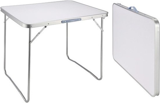 Inklapbaar camping tafeltje 80 x 60 x 69 cm - tafel voor op de camping / vouwtafel van $
