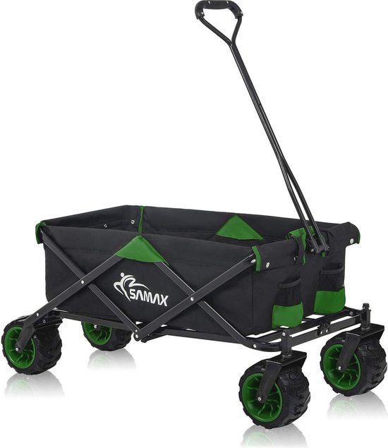 Inklapbare Bolderkar | Handwagen voor Tuin, Strand en Offroad Gebruik | Transportwagen tot 80 kg van LIUMY
