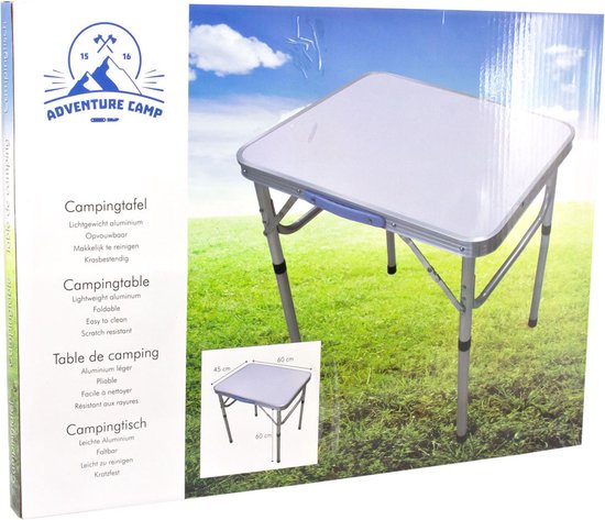 Inklapbare camping tafel - 60 x 45 cm - Verstelbare hoogte - Tafel voor op de camping / vouwtafel van Benson