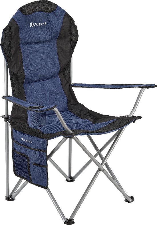 Inklapbare Campingstoel / Vouwstoel Lido - Blauw - Incl. Opbergtas van Bo-Camp