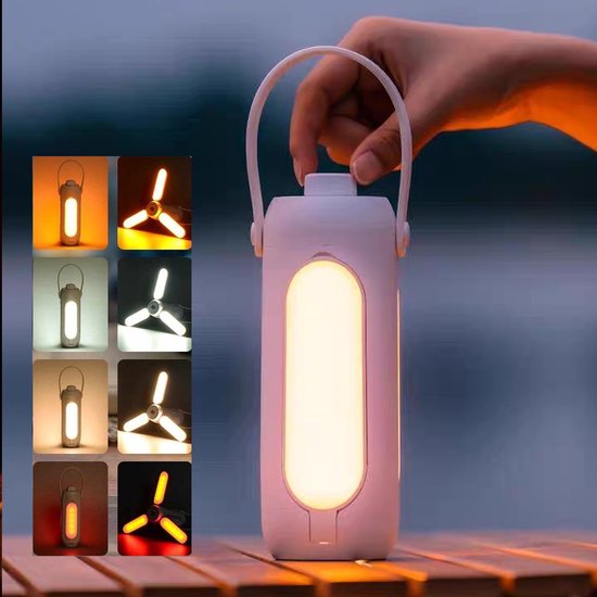 Inklapbare hangende campinglamp- Camping Lamp-4 modi(wit licht/warm wit/schemering/SOS)- met instelbare helderheid-oplaadbare waterdichte lantaarn-Kampeerlamp-Camping accessoires-Kamperen en outdoor van HISOME