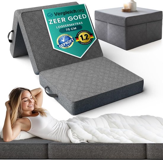 Inklapbare Slaapbank 3-in-1: Comfortabel Logeerbed en Opvouwbare Matras voor Gasten van Unipride