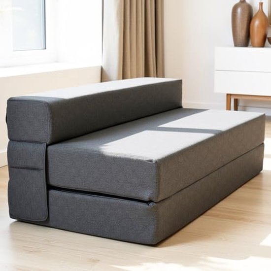 Inklapbare Slaapbank 3-in-1 - Comfortabel Logeerbed en Opvouwbare Matras voor Twee Personen van Merkloos