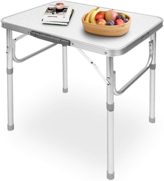 Inklapbare tafel voor camping en tuin - Lichtgewicht en verstelbaar - Handig als picknick- en bijzettafel - Compact en opvouwbaar - 45 x 60 cm.