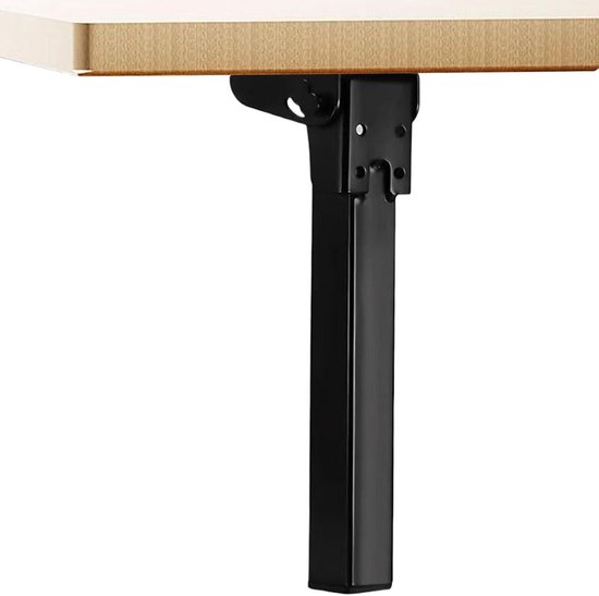 Inklapbare Tafelpoten - Metalen Standaard - Ruimtebesparende Opslag - Zelfvergrendelend Mechanisme - 35cm Hoog - Zwart