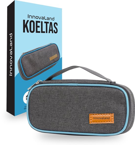 Innovaland - Insuline Koeltas - Met 1 Icepacks - Koeltasje - Insulinespuit - Diabetes Koeltas - Voor Op Reis - Medicijnen - Medische Koeltas - Etui - Medicijn Koeltasje Voor Op Reis van InnovaLand