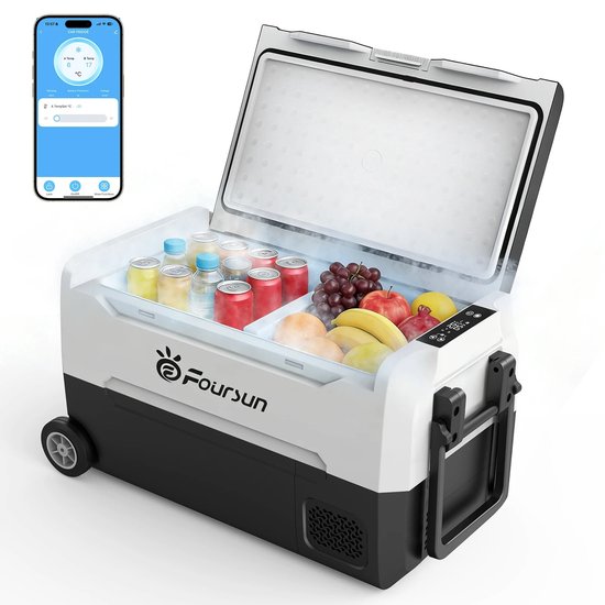 Innovastore Compressor Koelbox - Elektrische Camping Koelkast - Autokoelkast - Koel- & Vriesbox - 12V en 220V/230V - 35liter - van Merkloos
