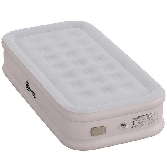 Innovastore Luchtbed - Luchtmatras - Airbed -Opblaasbaar bed - Hoogluchtbed - Ingebouwde oplaadbare pomp - Kaki - 190x97x39cm
