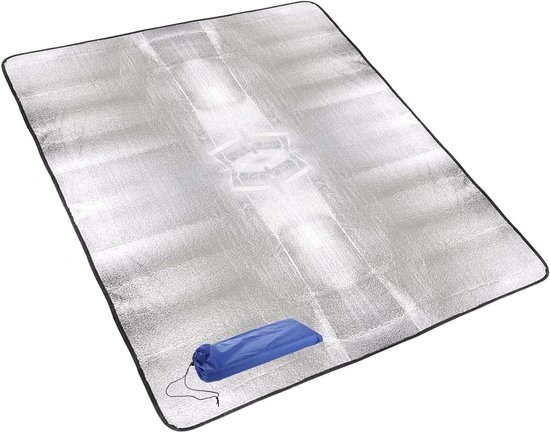 Inovra Plus - Isolatiemat aluminiumfolie schuimmat 200 x 150 cm warmte-isolerend opvouwbaar voor camping en sportactiviteiten van Merkloos
