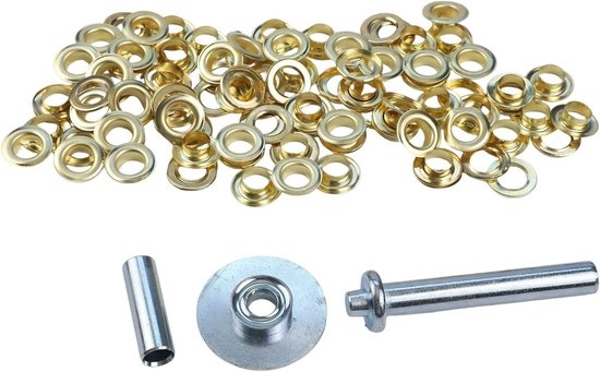 Installatieset Zeilringen - Doorvoertules Kit - Repareren Outdoor Gear - Messing Materiaal - 103 Stuks - Goud