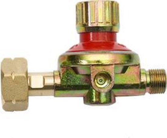 INSTELBARE GASDRUKREGELAAR 0,4-1,4BAR KOMBI X 3/8 INCH LINKS 0,4-1,4BAR van Merkloos