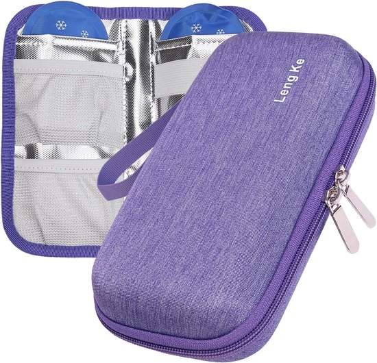 Insulin Cooler Case for Medicine Carrying On, with 2 Gel Ice Pack Travel Pack Keep Cooling Portable Diabetic Bag - ShopVlot