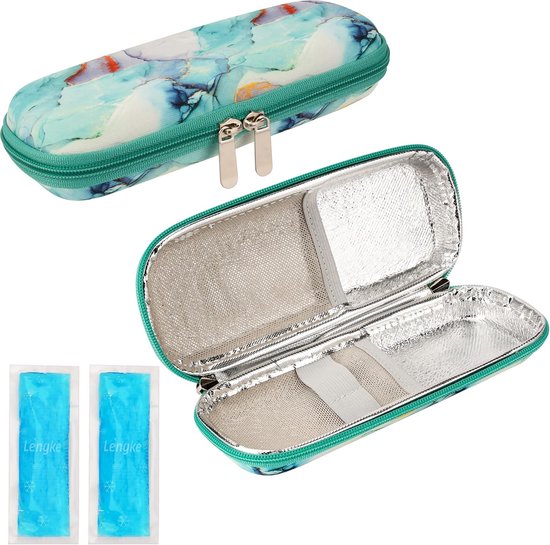 Insuline Koelende Reis Koffer met Ijsblokken - Medicatie Organizer voor Diabetici van Merkloos