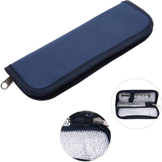 Insuline-koeltas, draagbare EVA-insulineverpakking voor insuline-pen, koeltas, insuline-tas voor diabetes spuiten, insuline-injectie en medicijnen (diepblauw) van Luxja