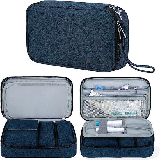 Insuline tas voor bloedsuikermeter en diabetici, blauw van Sugar Medical