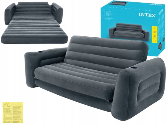 Intex 2-persoons luchtbed bank 203x231x66 cm - model 66552 van Merkloos