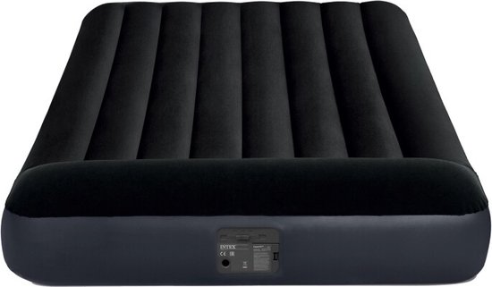 Intex 64148 Pillow Full 2-Persoons Luchtbed 137x191x25 cm Zwart van Intex