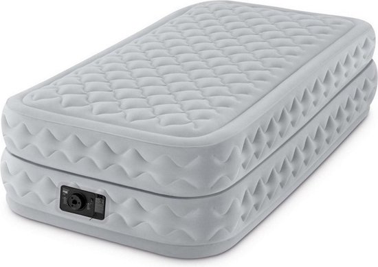Intex 64488NP Twin Supreme Air-Flow 1-Persoons Luchtbed 191x99x51 cm Grijs van Merkloos