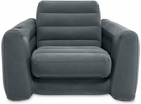 Intex 66551NP Opblaasbare Stoel-Bed 117x224x66 cm Antraciet van Intex