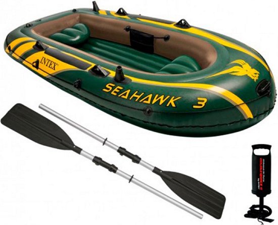 Intex 68380NP Opblaasboot Seahawk 3 3-Persoons Set van Merkloos