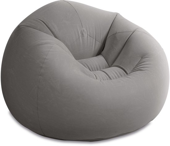 Intex Beanless Bag Chair - Opblaasbare stoel - Grijs van Intex