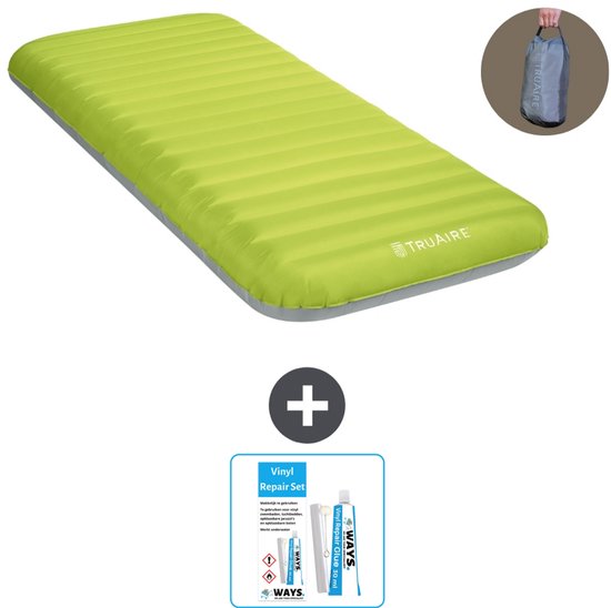 Intex Campingmat - 1-Persoons - 76 x 191 x 17 cm - Groen - Inclusief pomp en Reparatieset
