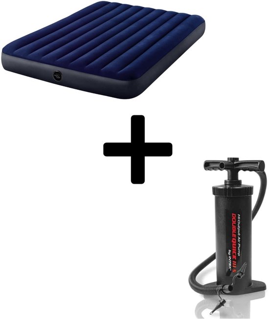 Intex - Classic Downy Airbed met Handpomp - Fiber-tech technologie